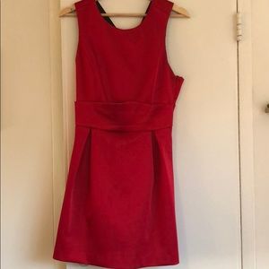 Red cocktail dress, cross-strap back